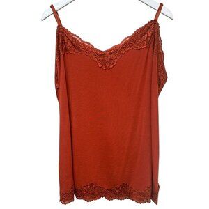 AVENUE Camisole Plus Size 22 / 24 Rust Stretch Womens Cami Tank Top Stretch